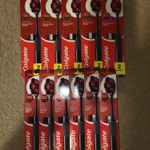 Colgate optic White Charcoal Toothbrush Lott 11 Total Soft Bristle New Unopened